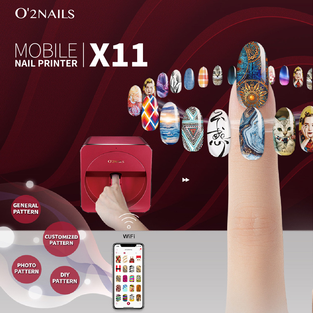 Commercial Nail Printing Machine - O2nails Mobil Yazıcı Tırnak Makinesi X11