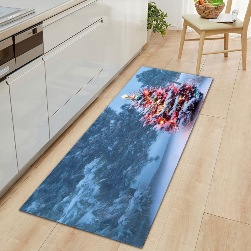 Hall Commercial Printing - Karlı Noel Ağacı Manzaralı Yolluk Halı