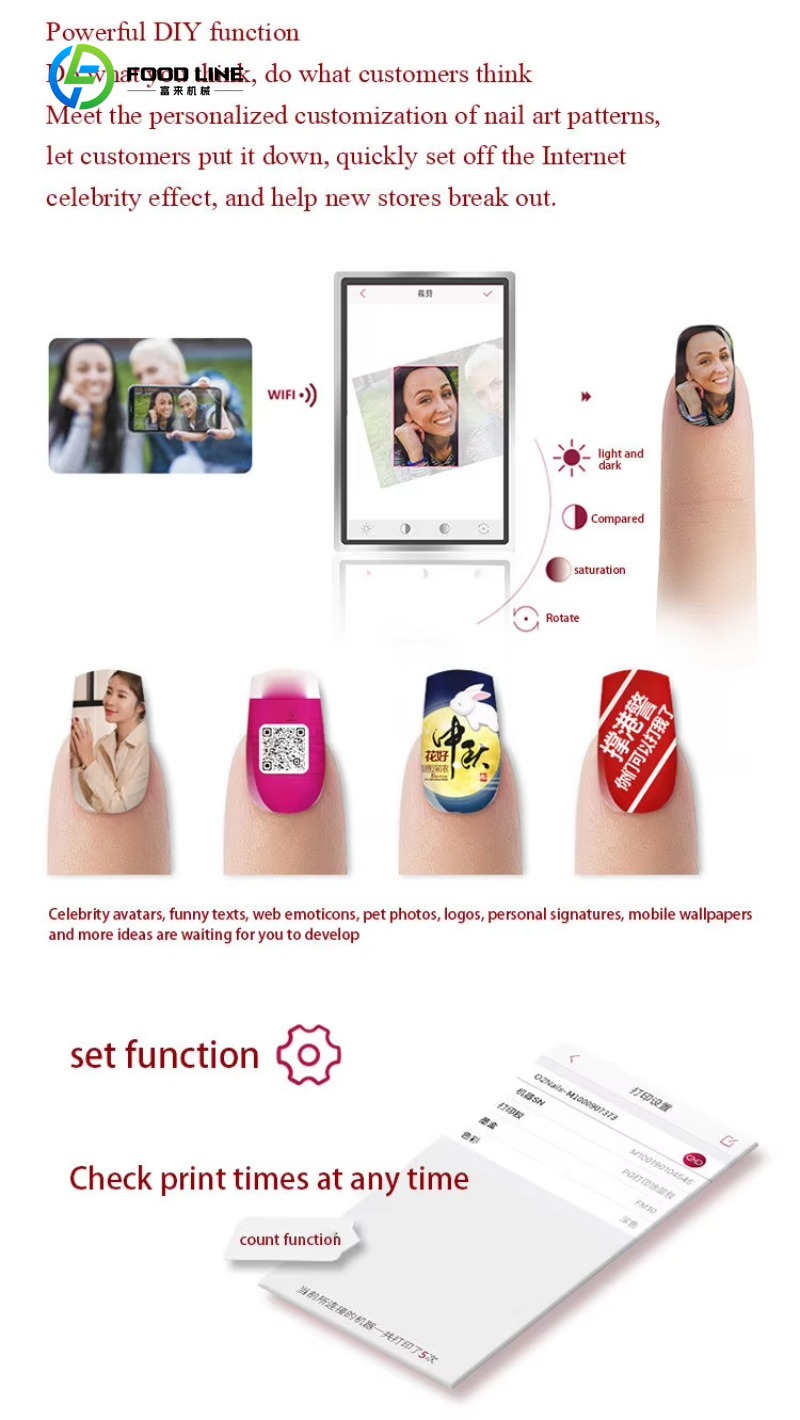 Özelleştirilmiş Hepsi Bir Arad - Commercial Nail Printing Machine incelemesi ve fiyatı